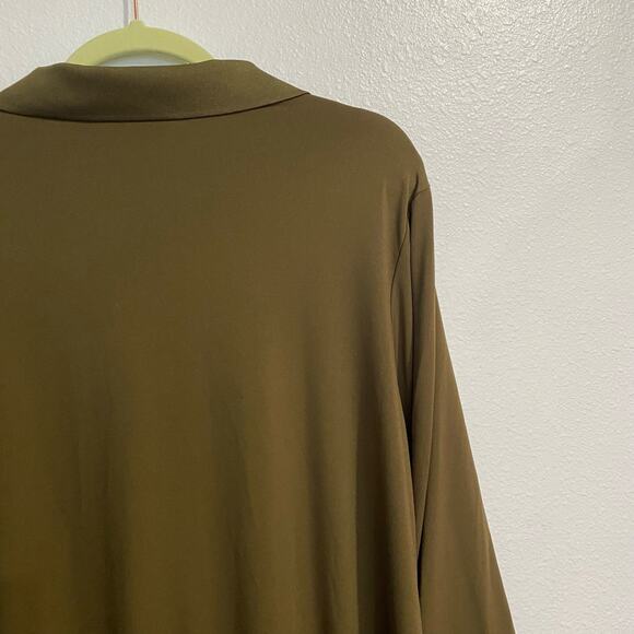 H by Halston Olive Green Oversized Tunic Sz MP - Picture 8 of 11